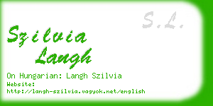 szilvia langh business card